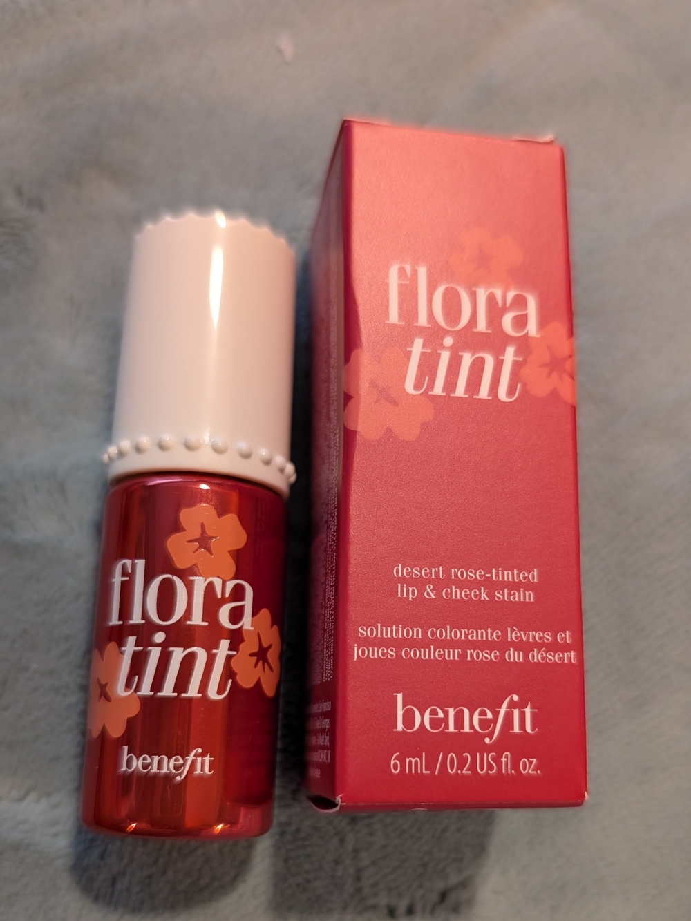 NIB Benefit Flora Tint Desert Rose Tinted Lip & Cheek Stain -